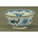 A 19th century Chinese blue and white bowl,