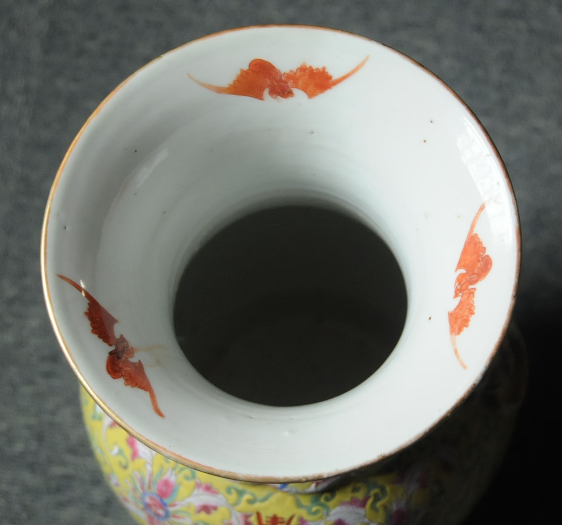 A 19th century Cantonese yellow ground vase, - Image 6 of 13