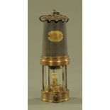 A vintage Patterson Lamps Ltd Gateshead-on-Tyne miners lamp. Height excluding handle 26 cm.