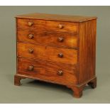 A 19th century mahogany chest of drawers,