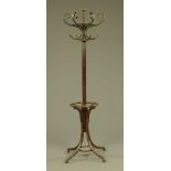 A Victorian/Edwardian bentwood hall stand.