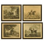 After Carle Vernet, four 19th century French hunting engravings,