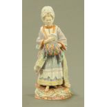 A Meissen porcelain figure of the Racegoers Companion, late 19th century,