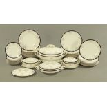 A Wedgwood & Co Imperial Porcelain dinner service, 11 dinner plates, 12 soup bowls, 8 medium plates,