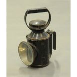 A British Rail black painted Stationmaster's lamp. Height 30 cm.