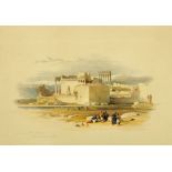 David Roberts (1796-1864), a lithograph "Temple of Baalbeck 1839 looking towards Mount Lebanon",