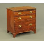 A 19th century mahogany chest of drawers,