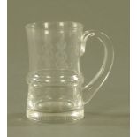 An Edward VIII Coronation May 12th 1937 clear glass tankard, by Herbert Goode Number 2530,
