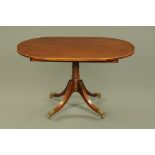 A 19th century mahogany breakfast table, with boxwood strung edge,