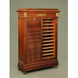 A 19th century double filing cabinet,
