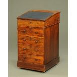 A Regency rosewood Davenport desk with swivel top,