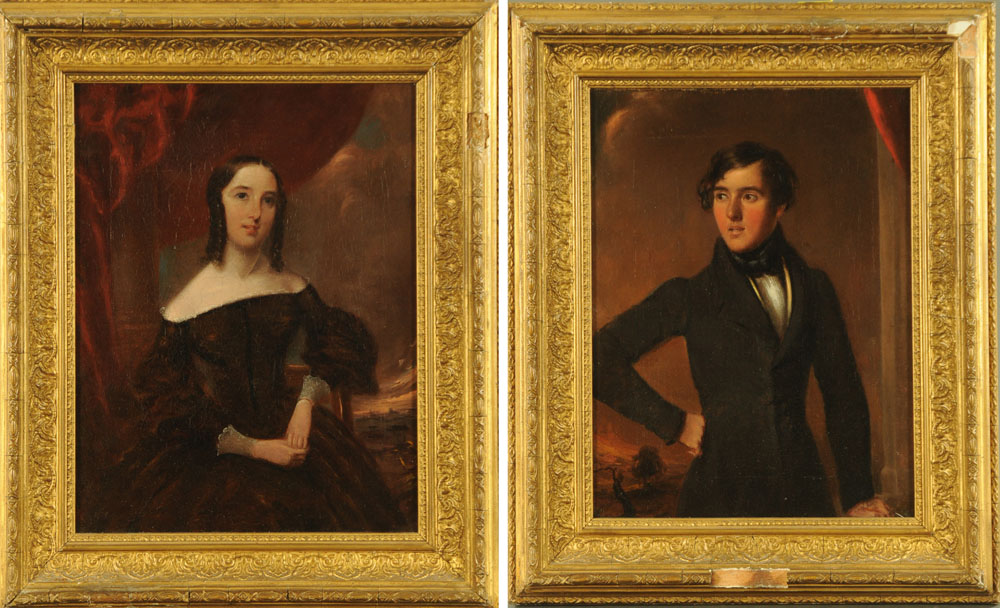 Early 19th century English School, a pair of oil paintings later laid down to board, - Image 2 of 2