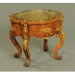 A 19th century Continental walnut marquetry jardiniere stand,