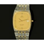 An Omega Seamaster two tone steel and yellow metal wristwatch,