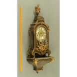 A 19th century French Boulle marquetry bracket clock with bracket by Martinot Paris,