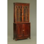 A George III mahogany bookcase,