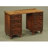 A mahogany desk,