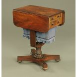 A Regency/William IV mahogany Pembroke worktable,