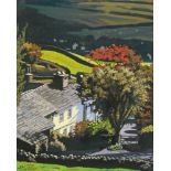 Patrick Cremer, acrylic "Troutbeck Farmhouse", signed, 26 cm x 20.5 cm. ARR.