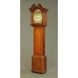 A George III oak longcase clock,