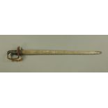 An early 19th century 1796 pattern heavy Cavalry Troopers sword, the blade with serrated edge.