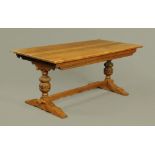 An oak refectory table,