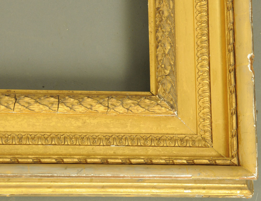 A large 19th century gilt moulded picture frame, by W Thomas, 29 Turners Street, Oxford Street, - Image 2 of 3