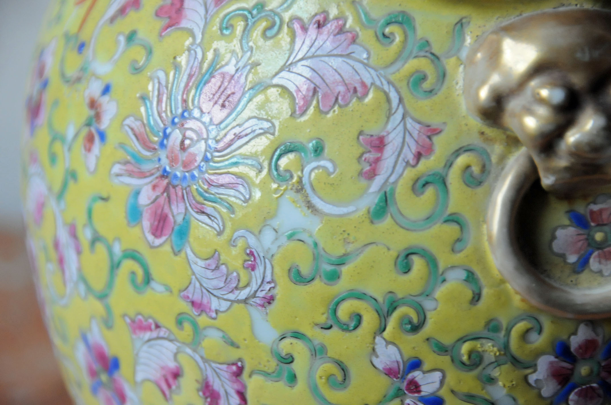 A 19th century Cantonese yellow ground vase, - Image 11 of 13