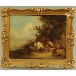An 18th century oil painting on canvas in the manner of Shayer,
