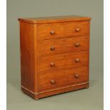 A Victorian mahogany chest of drawers,