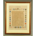 A lithograph "The Roll of the Huguenots Settled in the United Kingdom", Bernard Quaritch,