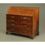 A George III mahogany bureau,