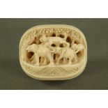 A late 19th century Chinese ivory carving,