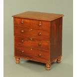 A 19th century mahogany commode chest,