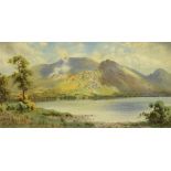 Edward Horace Thompson (1879-1949), a watercolour "Passing Shadows", Bassenthwaite Lake and Skiddaw,