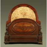 A Victorian mahogany bed head and foot with side rails. Width 156 cm.
