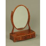 A 19th century mahogany dressing table mirror,