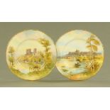 A pair of Royal Worcester cabinet plates,