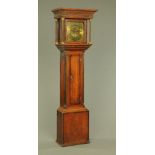 A George III oak and mahogany banded longcase clock,