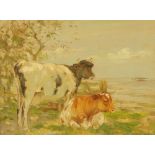 George Smith RSA, an oil painting on canvas "Looking Homeward to Cullane", 37 cm x 49 cm, framed,