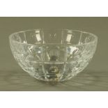 A Baccarat Art glass bowl, etched mark to underside. Diameter 19.5 cm.