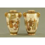 A pair of Satsuma vases,