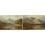 William Lakin Turner (1867-1936), a pair of oil paintings on canvas, "Blencathra" and "Skiddaw",