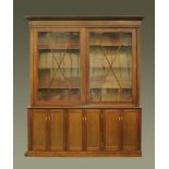 A large Victorian mahogany bookcase,
