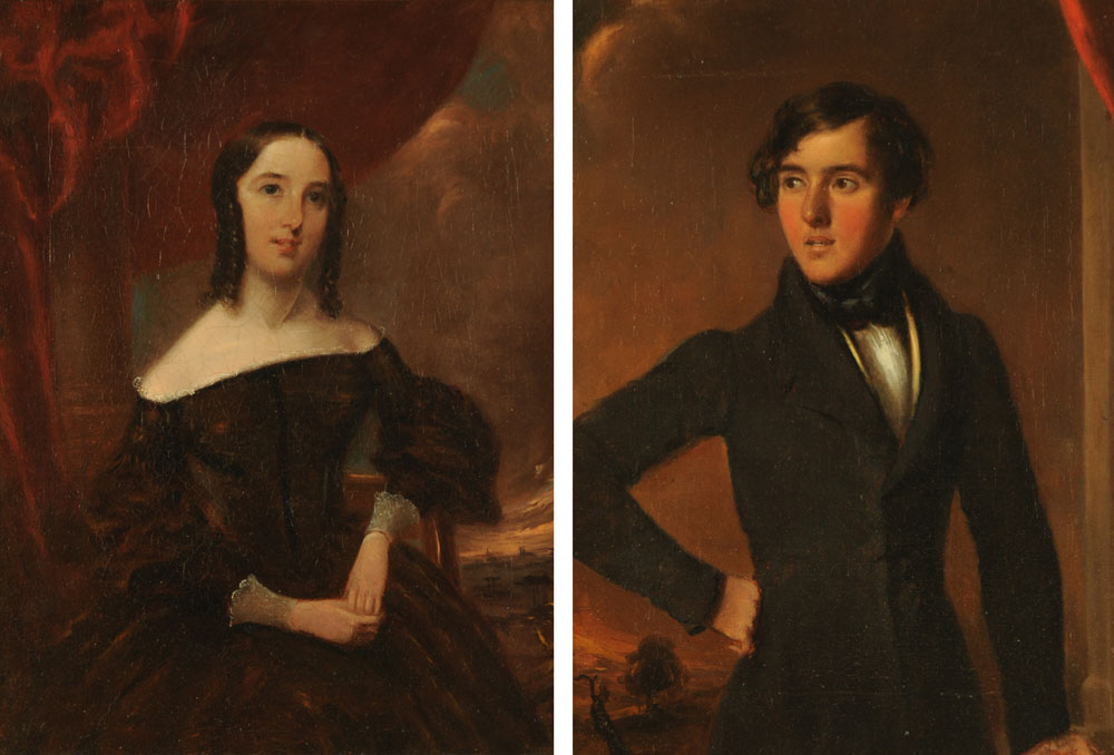 Early 19th century English School, a pair of oil paintings later laid down to board,