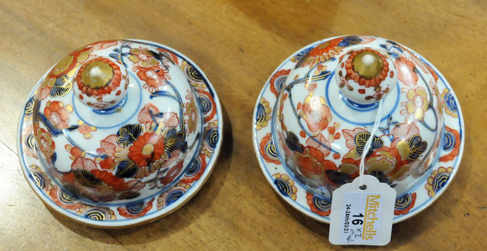 A pair of 19th century Imari porcelain lidded vases, - Image 6 of 10