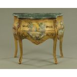 A Louis XV style painted two drawer commode,