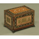 An Eastern ebony and rosewood table cabinet,