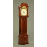 An early 19th century Scottish mahogany longcase clock,