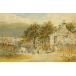 Edward Arden (Tucker 1847-1910), a watercolour "Windermere Shambles", 19 cm x 29 cm, framed, signed.